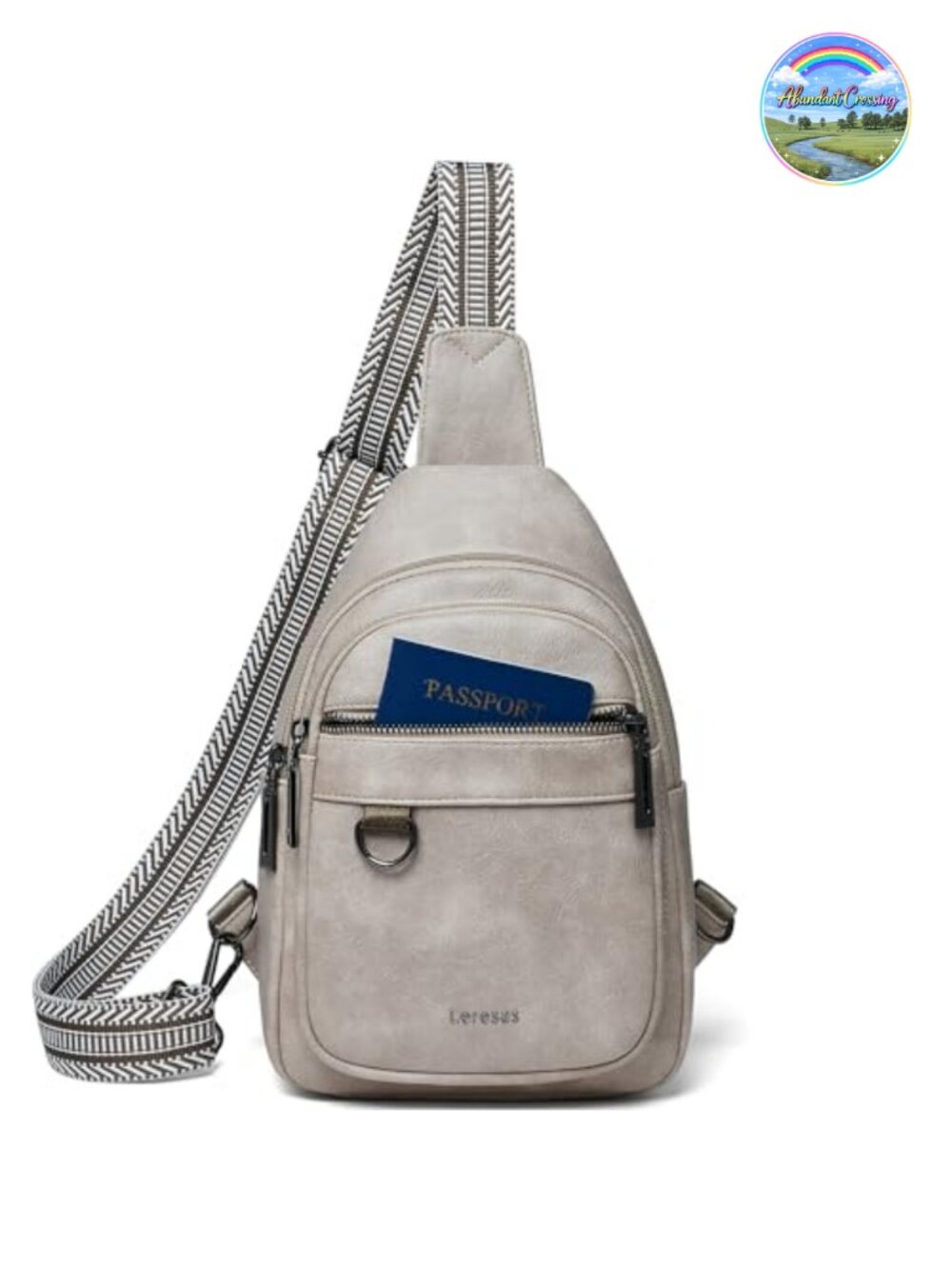 Vegan Leather Sling Bag Crossbody Fanny Pack Anti Theft Travel Purse